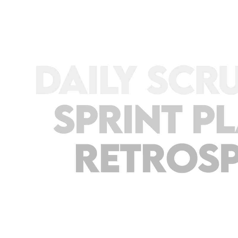 A stylised calendar with the words Daily Scrum, Sprint Planning and Retrospective overlaid